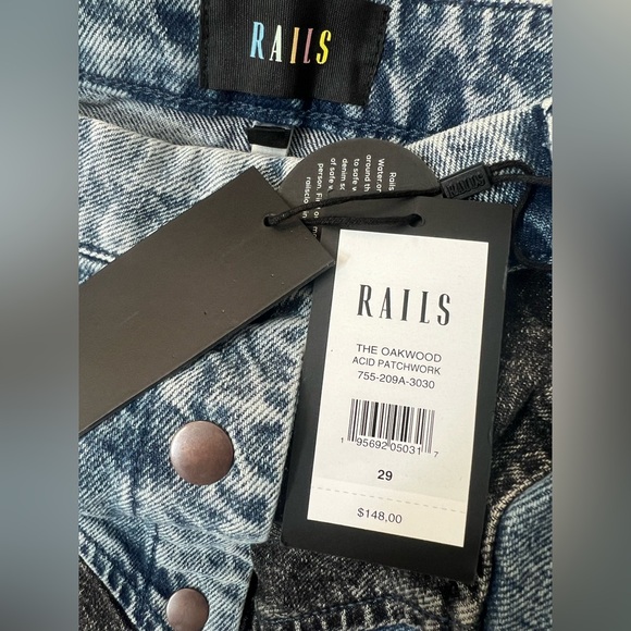 NWT Rails The Oakwood Acid Patchwork Denim Skirt, Size 29 - Picture 9 of 9